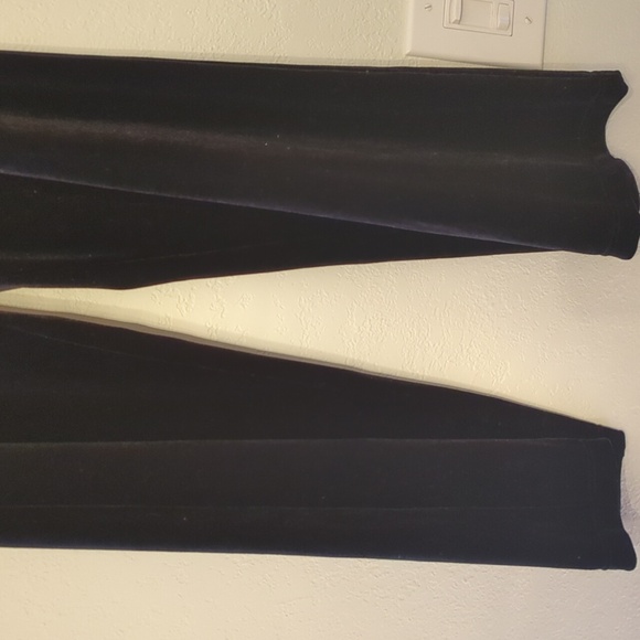 Max Studio ponte velvet Elastic Elegant Black Wide-Leg Pants office work XL - Picture 8 of 10